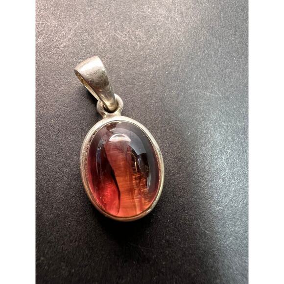 NEW Pink tourmaline Rubellite sterling silver pendant 3.03 grams - Picture 7 of 11